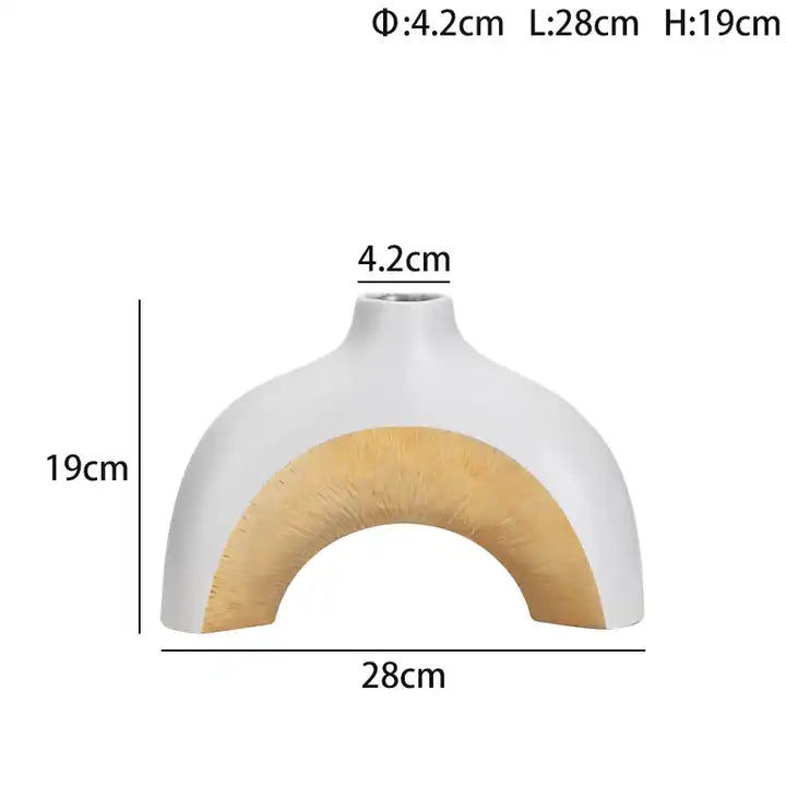 Modern Nordic style Ceramic Vase Gold Ceramic Living Room Vase