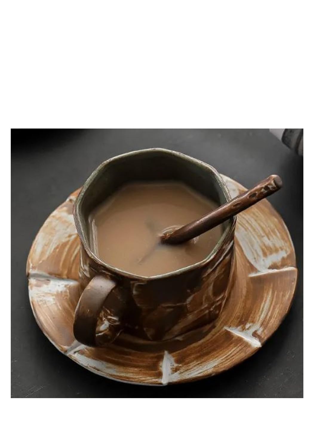 أكواب سيراميك أنيقة، أكواب بمقابض للاستخدام في المكتب والمنزل.