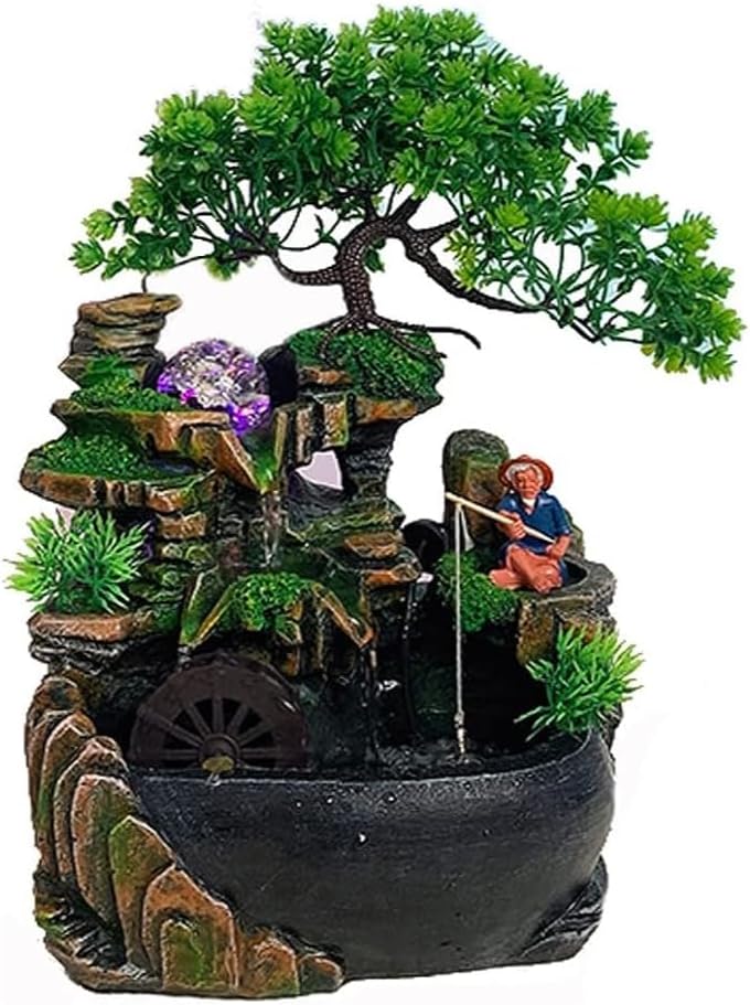 نافورات المياه نافورة سطح الطاولة داخلي صخرة سطح المكتب الجبل.