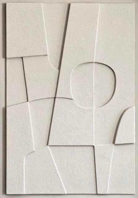 Beige/ off white vintage abstract tableau.