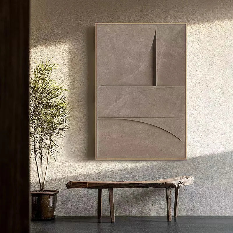 ملصق فني جداري هندسي ثلاثي الأبعاد للمنازل الحديثة. 