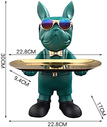 صينية تخزين مكتبية على شكل وعاء فاكهة على شكل بولدوج.