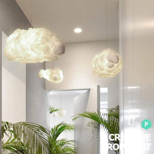 Modern Ceiling Hanging Lights Creative Cloud Shaped Floating.