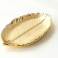 Golden Leaf Shaped Small Ceramic  Dish   Holder Tray Organizer Ceramic Decorative Dish