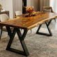 Exotic Live Edge Solid Wood Table with metal legs perfect for home decor.