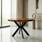 Limited time sale on the Slice Slab Walnut/Saman Tree Natural Wooden Dining Table Featuring Metal Legs: Elevate Your Room's Aesthetic with Elegant Rustic Style Furniture