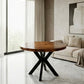 Limited time sale on the Slice Slab Walnut/Saman Tree Natural Wooden Dining Table Featuring Metal Legs: Elevate Your Room's Aesthetic with Elegant Rustic Style Furniture