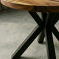 Limited time sale on the Slice Slab Walnut/Saman Tree Natural Wooden Dining Table Featuring Metal Legs: Elevate Your Room's Aesthetic with Elegant Rustic Style Furniture