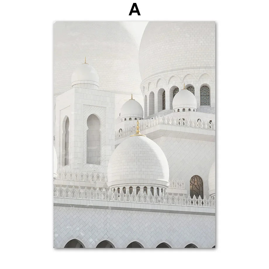 Sheikh Zayed Mosque Arab Calligraphy Love Wall Art Canvas Painting Nordic Posters And Prints Wall Pictures For Living Room Decor