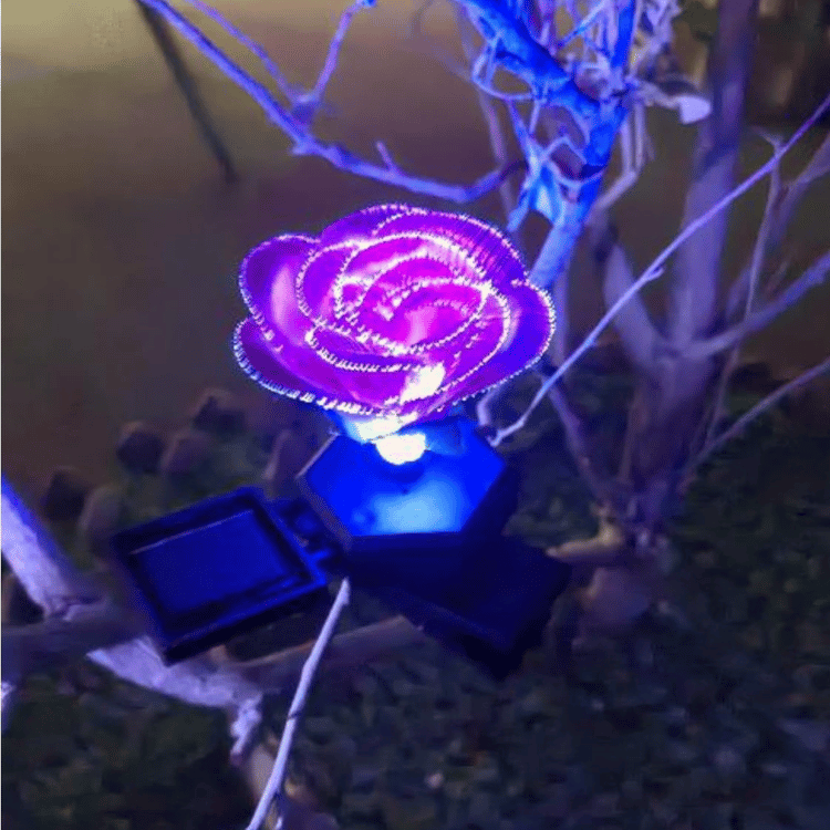 أضواء زهرة LED الشمسية الخارجية المقاومة للماء والديكور.