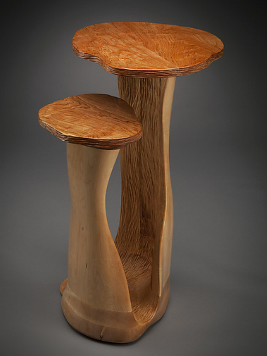 Two Level  Table,  Wooden Side Table by Aaron Laux.