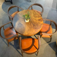 Limited time sale on the Slice Slab Walnut/Saman Tree Natural Wooden Dining Table Featuring Metal Legs: Elevate Your Room's Aesthetic with Elegant Rustic Style Furniture