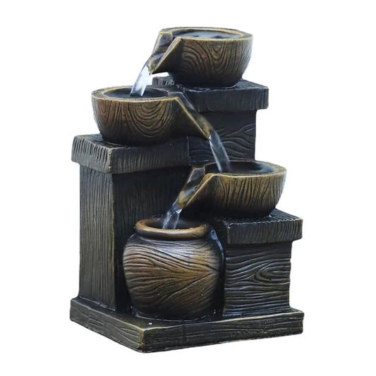 نافورة شلال سطح المكتب الصخرية الداخلية الساحرة.