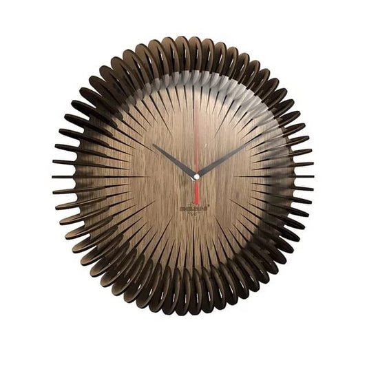 Large size round puzzle wooden wall clock for home decoration.