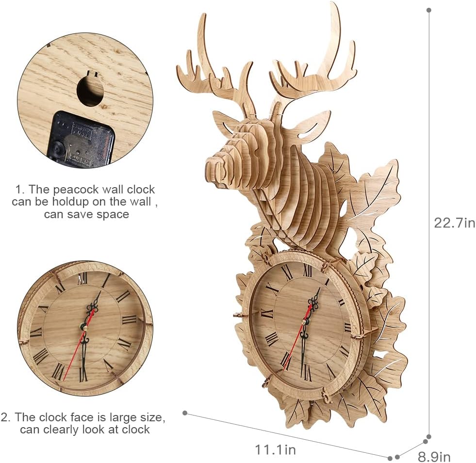 Puzzle Clock 3D Wooden a Seamless Fusion of Artistry and Utility.