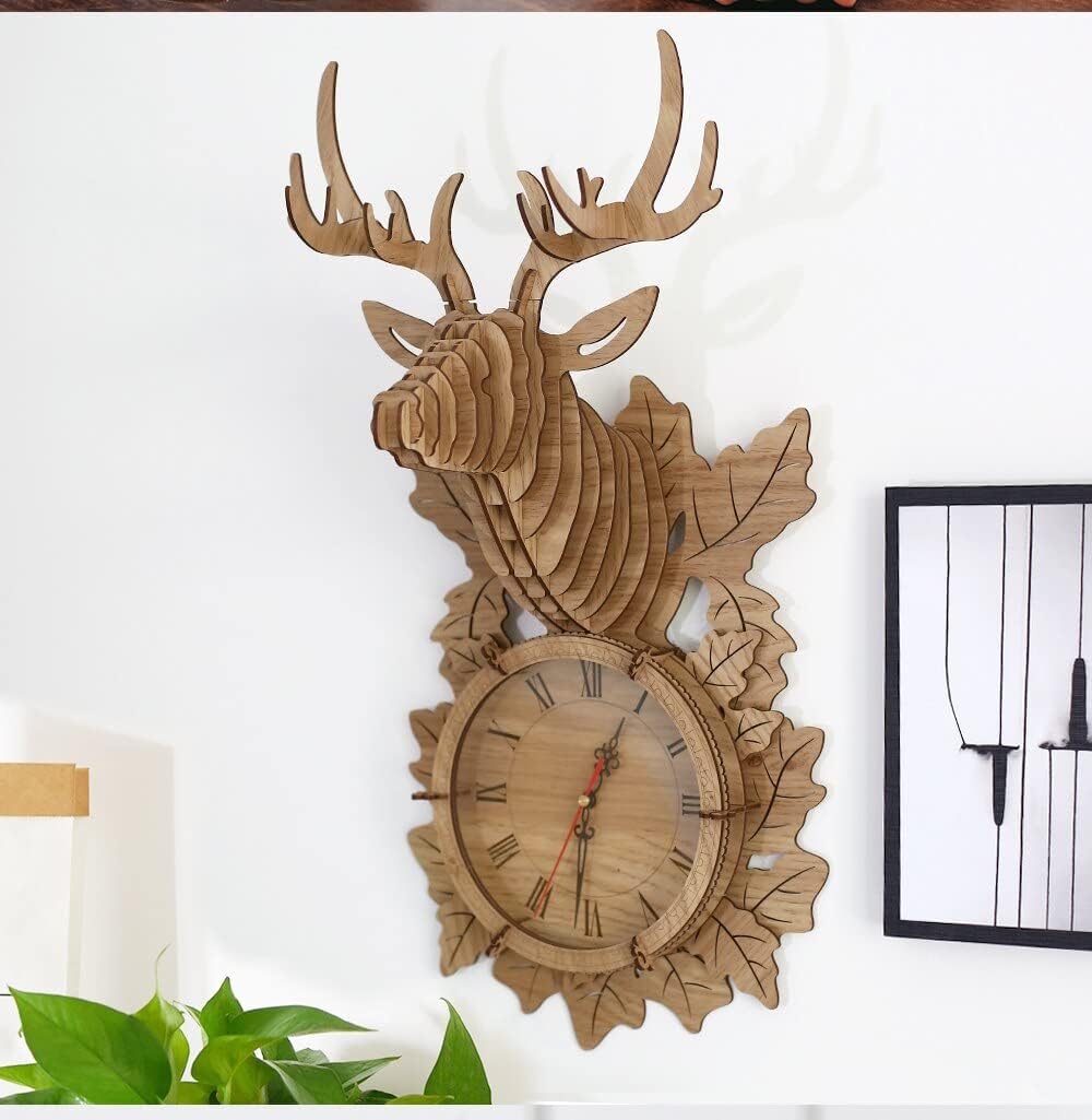 Puzzle Clock 3D Wooden a Seamless Fusion of Artistry and Utility.