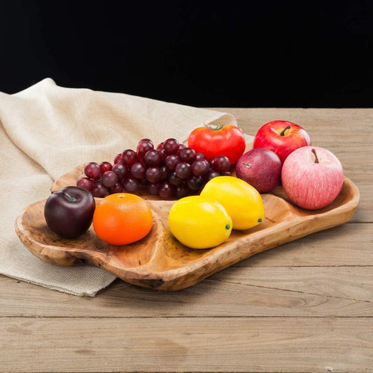 Wood Serving Platter Tray Board with 4 Compartments, Perfect for Elegant food  Displays.